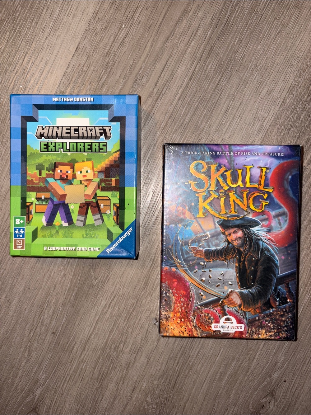 Ravensburger Minecraft Explorers Card Game and Skull King Card Game